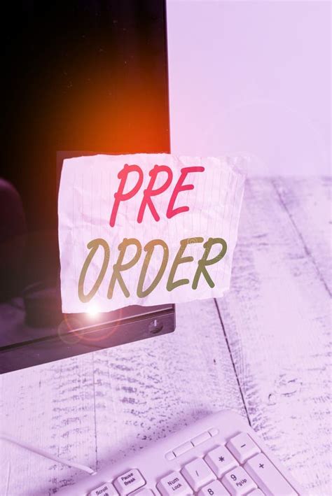 Handwriting Text Pre Order Concept Meaning An Order For A Product