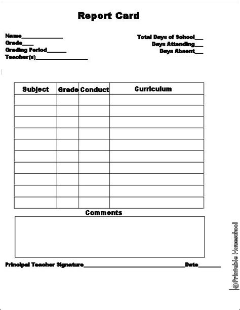 Elementary Free Printable Report Cards For Teachers Free Printable