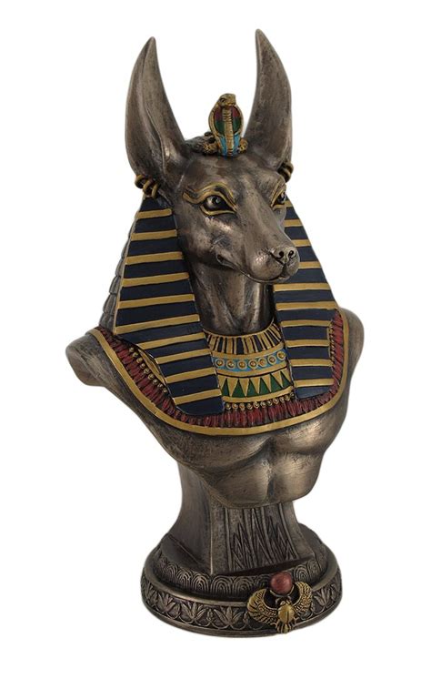 ancient egyptian jackal god anubis bronze finished bust statue buy online in united arab