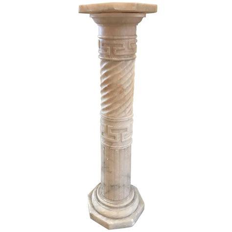 Carved Italian Marble Column Pedestal 19th Century For Sale At 1stdibs