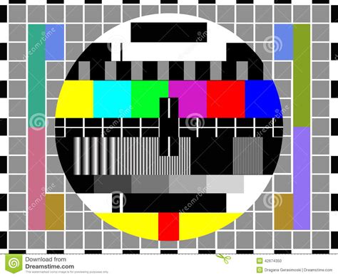 Tv Color Test Pattern Stock Illustration Illustration Of