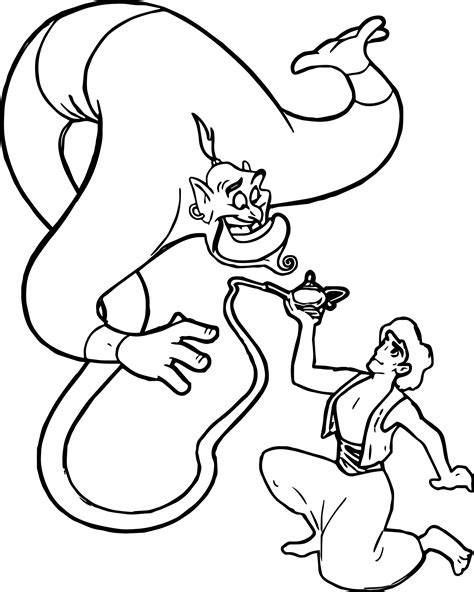 Aladdin Genie Coloring Pages At GetColorings Free Printable
