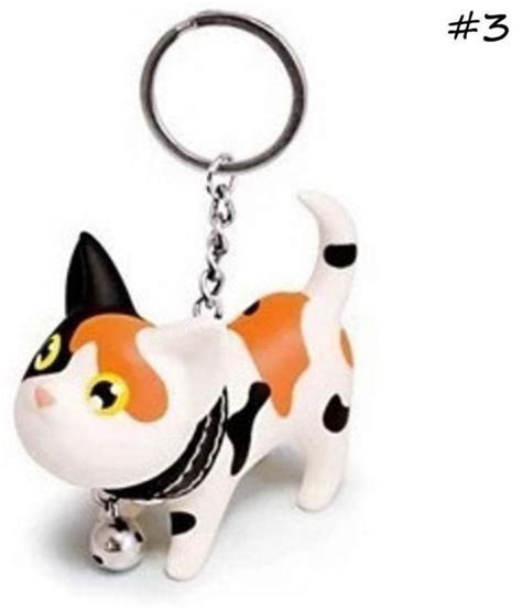 Buy Cute Pet Cats Key Chain With Bell Keychain Dogs Rabbits Key Rings