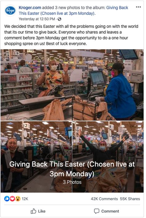 Fact Check Kroger Did Not Offer Chance For A Shopping Spree Giveaway