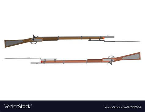 Civil War Rifle With Bayonet Drawing