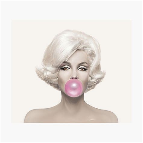Marilyn Monroe Blowing Bubblegum Photographic Print By Artbycpolidano In 2020 Metal Prints