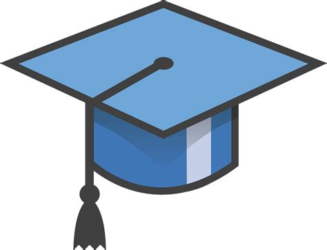 Wisuda Square Akademik Topi Diploma Gambar Png