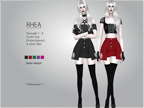 Rhea Mini Skirt By Helsoseira From Tsr • Sims 4 Downloads