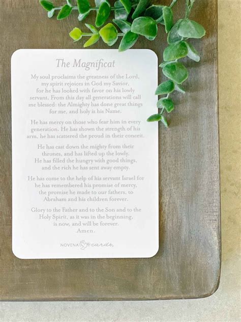 Magnificat Prayer Card Catholic Paper Goods House Of Joppa