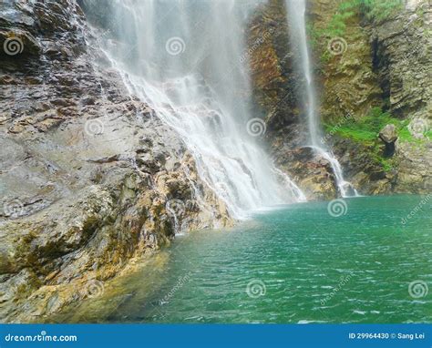 Waterfall In Lushan Mountains Stock Photo Image Of Mount Creek 29964430