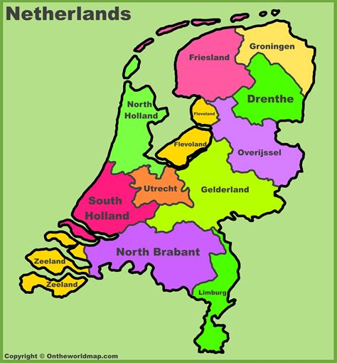 netherlands provinces map list of provinces of the netherlands