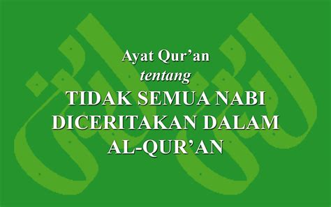 Ayat Qur An Tentangtidak Semua Nabi Diceritakan Dalam Al Quran My Xxx