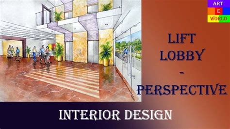 Manual Rendering 2 Point Interior Design Perspective Rendering