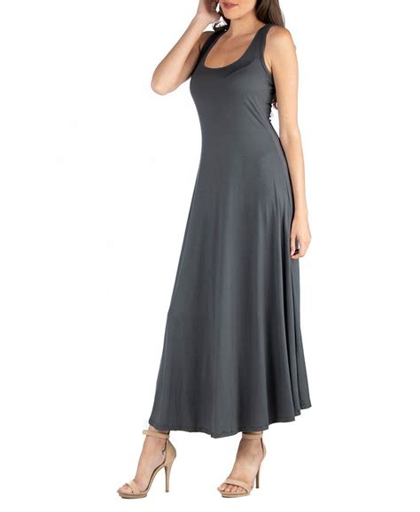 24seven Comfort Apparel Slim Fit A Line Sleeveless Maxi Dress Macys