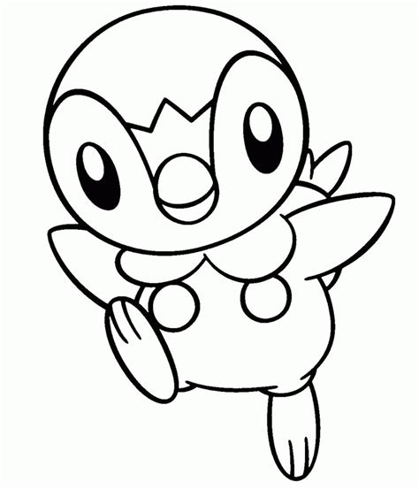 Pokemon Piplup Coloring Page
