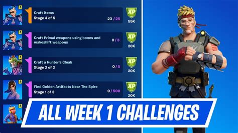 All Week 1 Quest Challenges Guides Week 1 Epic And Legendary Quest