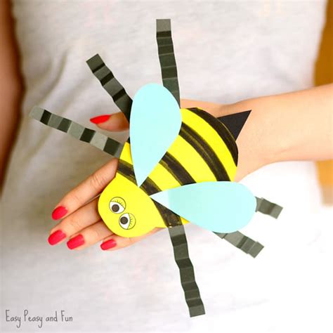 Bee Paper Hand Puppet Template Easy Peasy And Fun