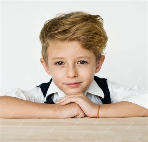 Premium Photo Elementary Age Boy Smart Thinking