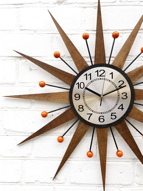 30 Atomic Wall Clock Starburst Clock George Nelson Etsy