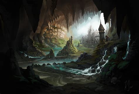 Underground Kingdom by Bezduch on DeviantArt | Fantasy landscape