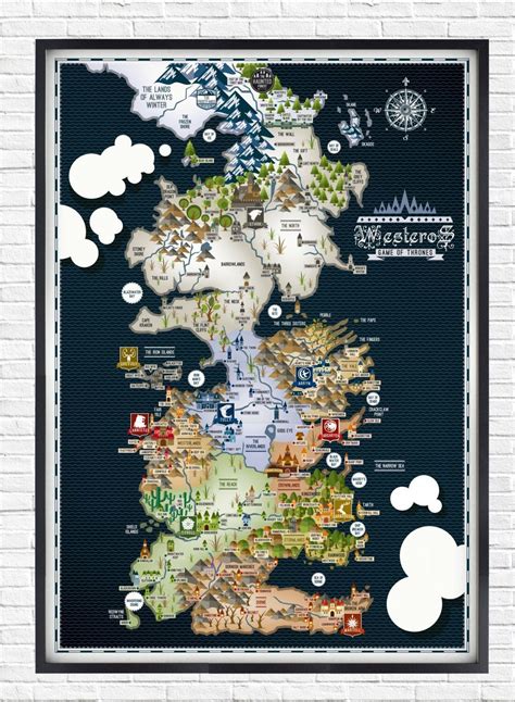 Game Of Thrones Westeros Map 24x36 Poster Mapa De Westeros Mapa