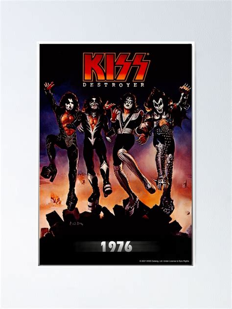 Kiss The Band Destroyer Year 1976 Poster For Sale By Musmus76