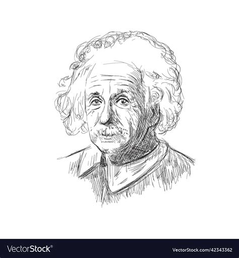 Hand Drawn Albert Einstein Royalty Free Vector Image