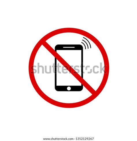 Vector No Cell Phone Sign Stock Vector Royalty Free 1352129267 Shutterstock