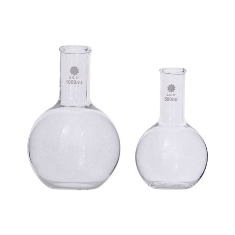Laboratory Glassware Round Flat Bottom Bottle Borosilicate Glass Boiling Flask China Round