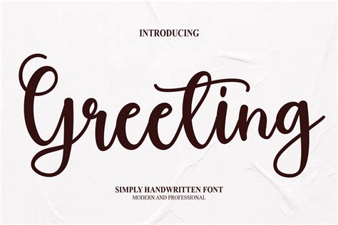 Greeting Script Font Masterbundles