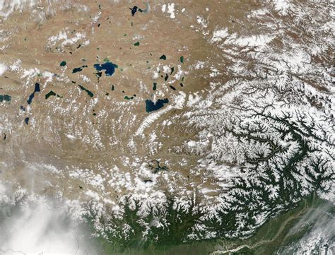 Nasa Visible Earth Tibetan Plateau China