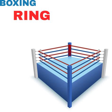 10 3d Boxing Ring Against Isolated White Background Illustrations