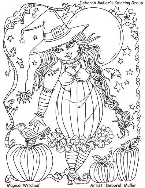 Pin By Kate Linahan On Color Me Happy Witch Coloring Pages Free
