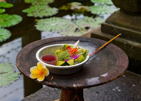 Traditional Balinese Offerings Stock Image Image Of Flowers