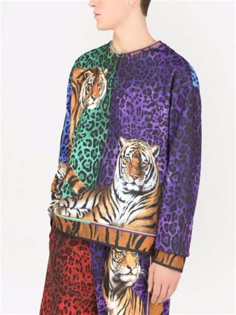 Dolce Gabbana Tiger Print Jumper Farfetch