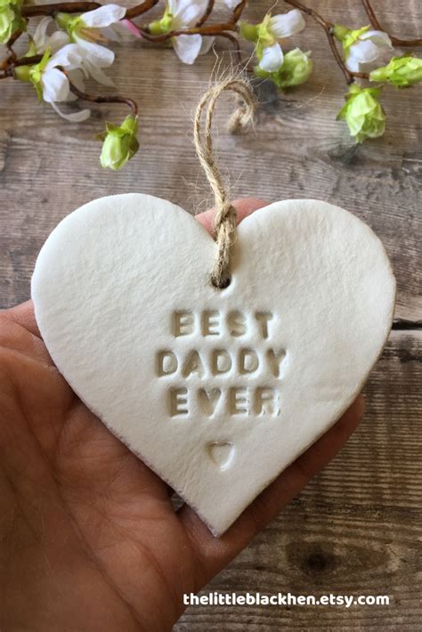 Best Daddy Ever Fathers Day Clay Tag T 1st Fathers Day New Dad