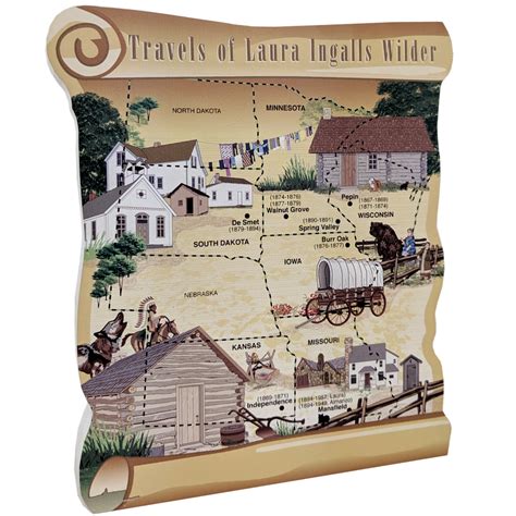 Map Travels Of Laura Ingalls Wilder The Cats Meow Village