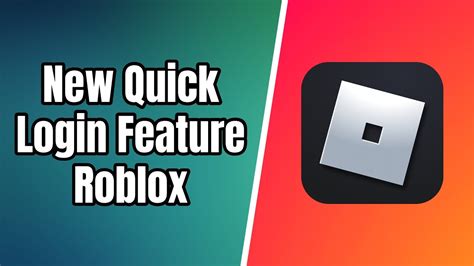 How To Use Quick Login Roblox 2022 Roblox Quick Login Youtube
