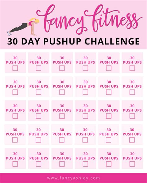 30 Day Pushup Challenge Fancy Ashley