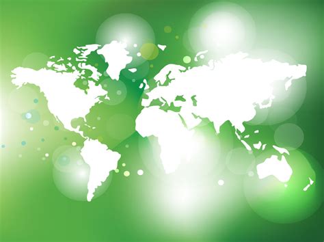Green World Map Vector Vector Art And Graphics