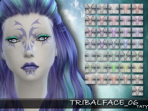 The Sims Resource Tribal Face06 By Taty • Sims 4 Downloads