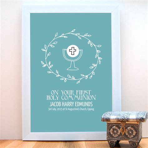 First Holy Communion Personalised Print By Afewhometruths