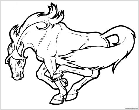 Startling Wild Horse Coloring Page Free Printable Coloring Pages
