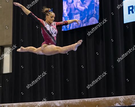 Oklahomas Maggie Nichols Performs On Balance Editorial Stock Photo