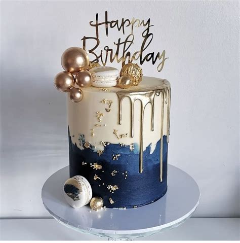 Modern Birthday Cakes Blue Birthday Cakes 40th Cake Birthday Cake