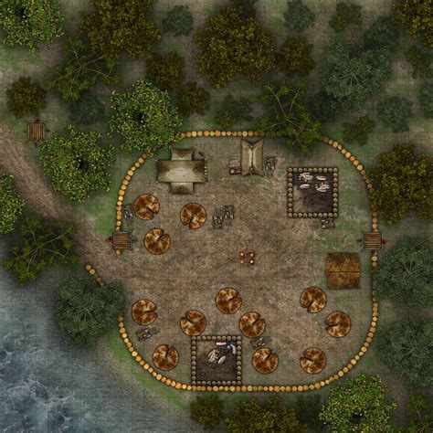 Riverside Orc Camp Battlemaps Dnd World Map Fantasy World Map
