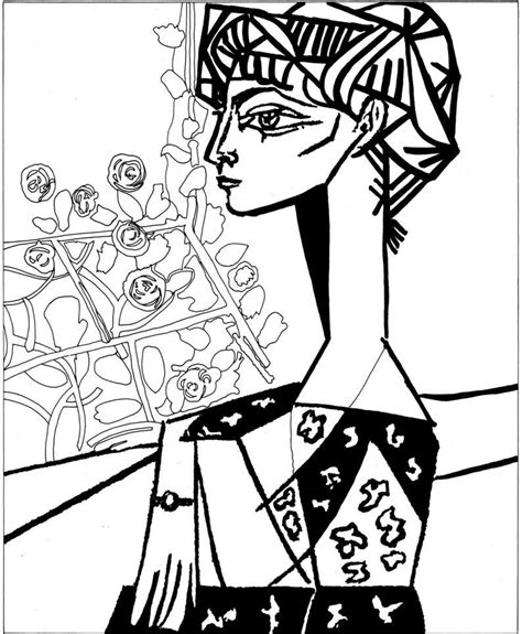 Pablo Picasso Painting The Weeping Woman Art Therapy Coloring