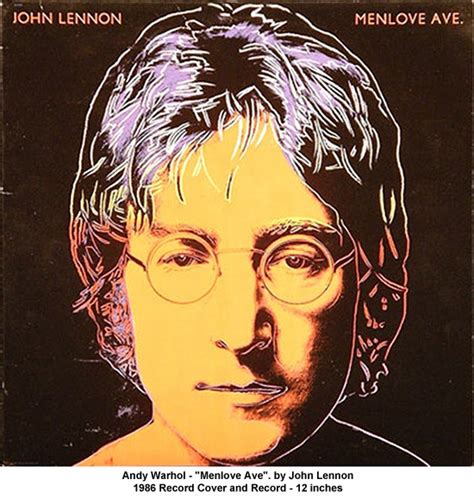 Andy Warhol Menlove Ave By John Lennon 1986 Record Cover And