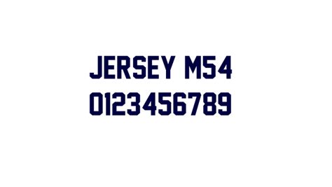 Jersey M54 Font