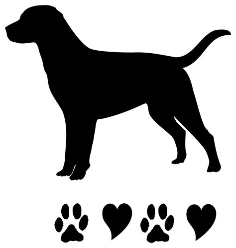 Black Labrador Silhouette Pictures Dog Stencil Black Labs Dogs Dog